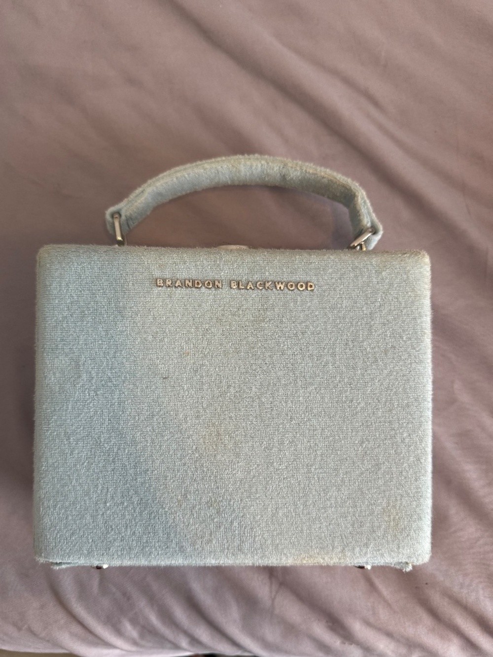 Light Blue Brandon Blackwood trunk purse